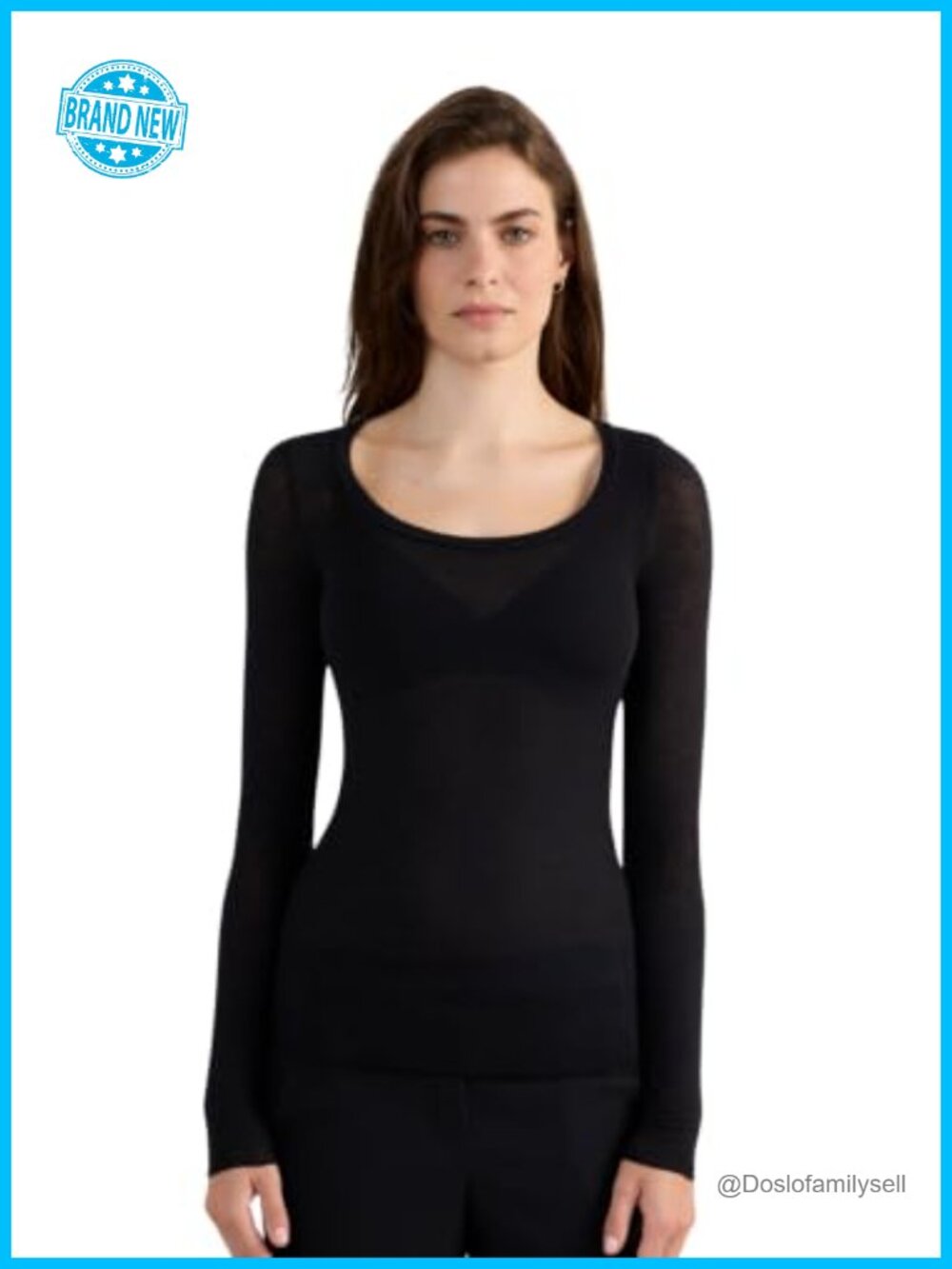 Long Sleeve Scoop Neck Ultralight Modal Cashmere Top